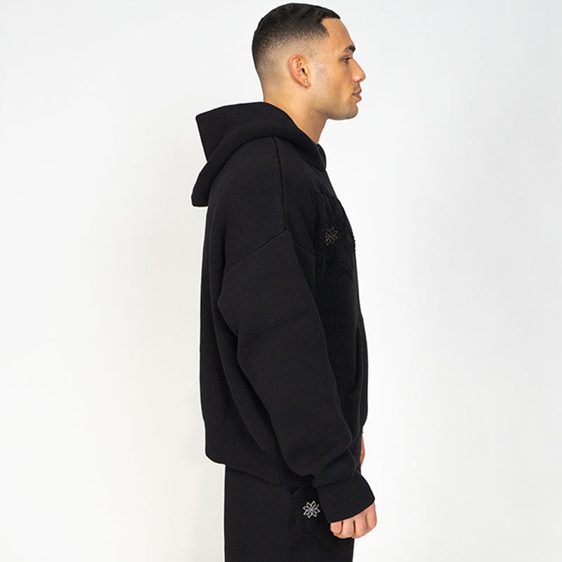 Knit Hoodie Noir