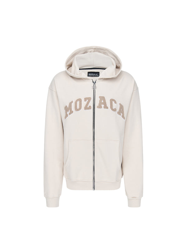 College Zip Hoodie Cream 